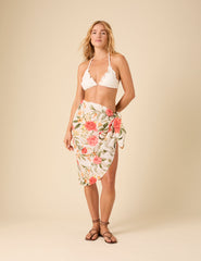 White Floral Sarong