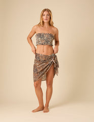 Leopard Print Bikini Sarong