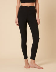 Black Cross Front Leggings