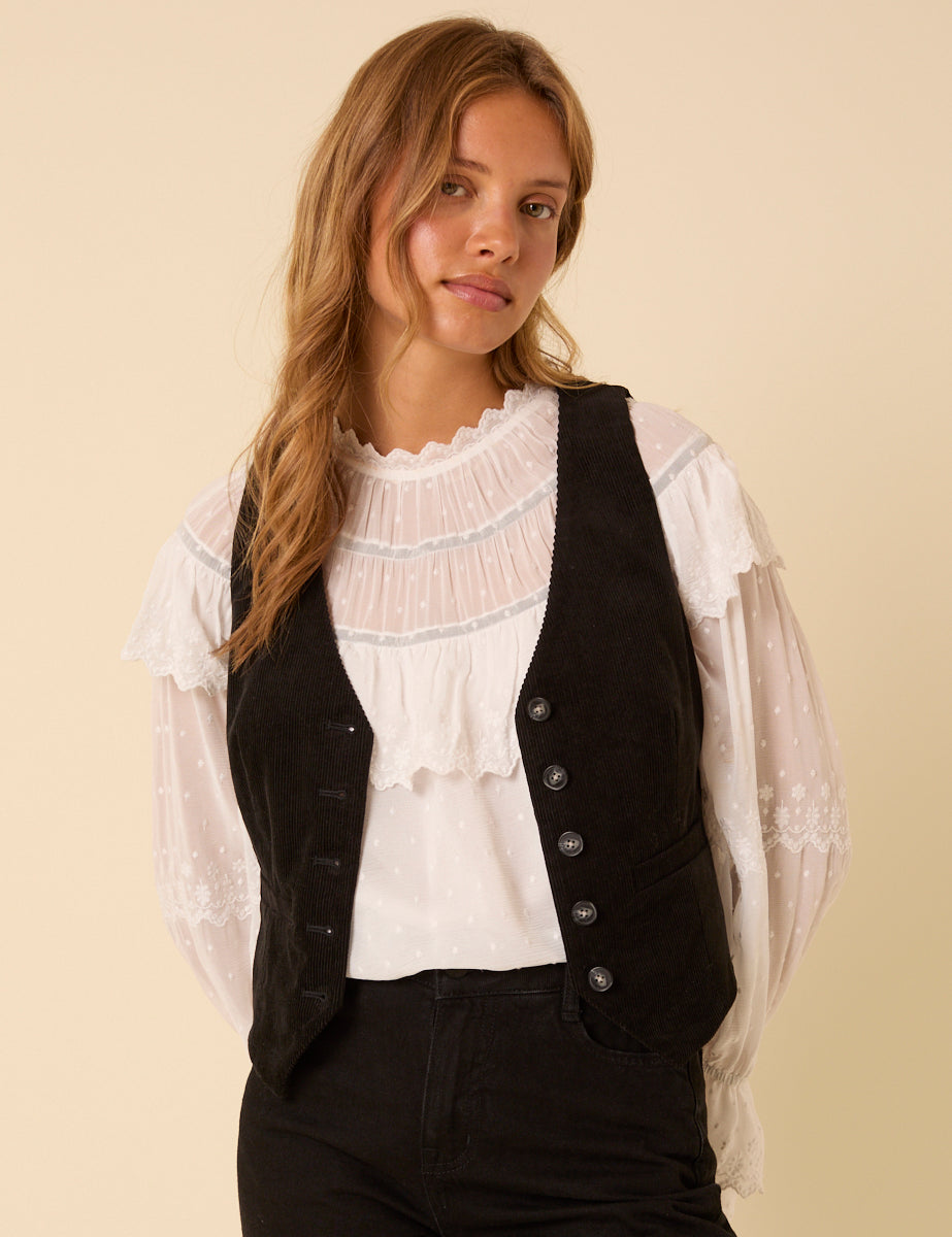 Black Cord Waistcoat
