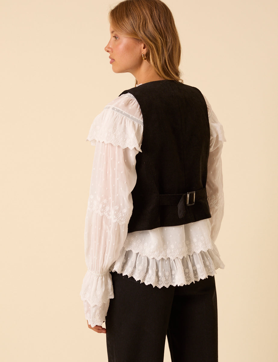 Black Cord Waistcoat