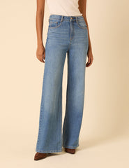 Blue High Rise Soho Wide Leg Jeans