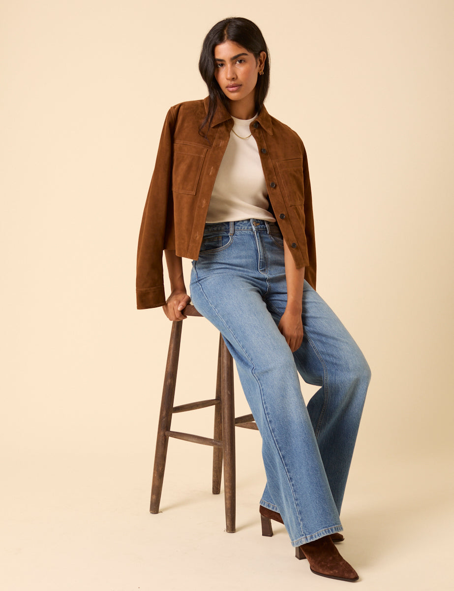 Blue High Rise Soho Wide Leg Jeans