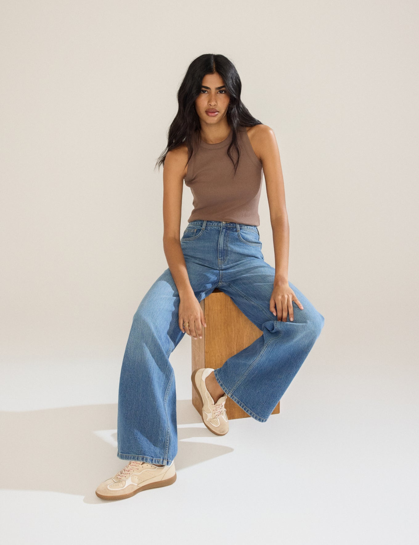 Blue High Rise Soho Wide Leg Jeans