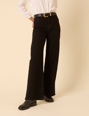 Black High Rise Soho Wide Leg Jeans