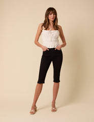 Black Denim Capri Jeans