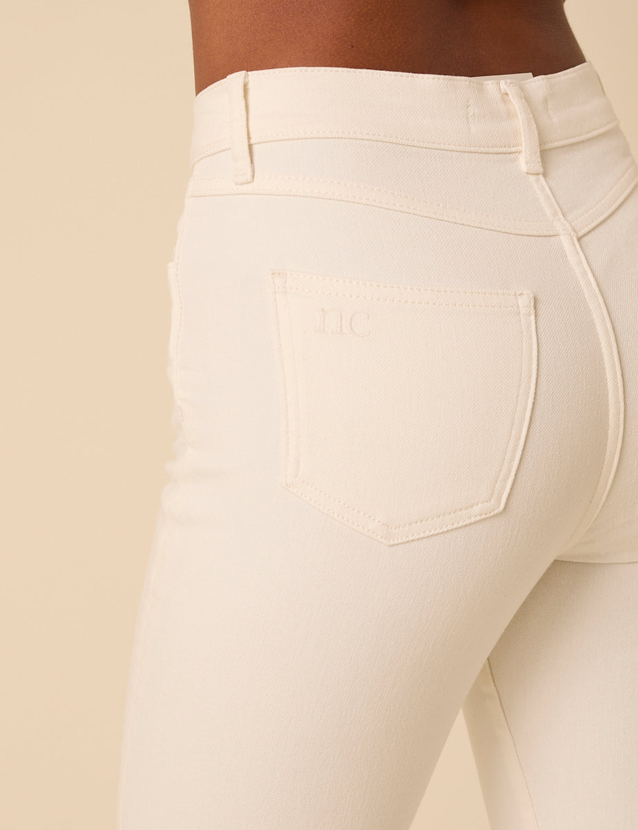 White Denim Capri Trousers