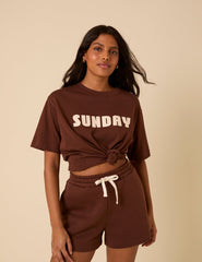Brown Sweat Shorts