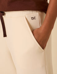 Cream Barrel Leg Joggers