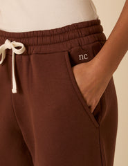 Brown Barrel Leg Joggers
