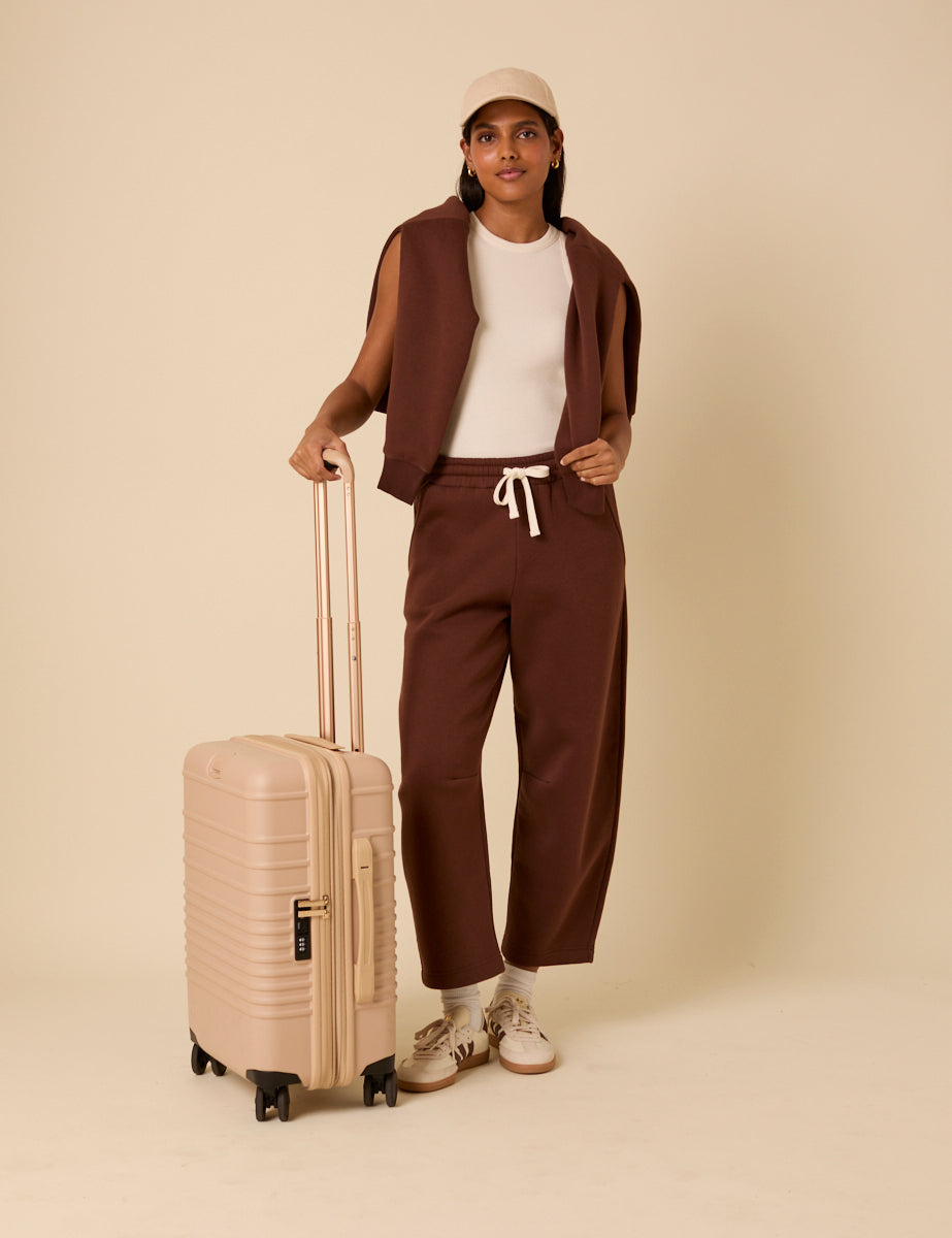 Brown Barrel Leg Joggers