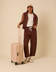 Brown Barrel Leg Joggers