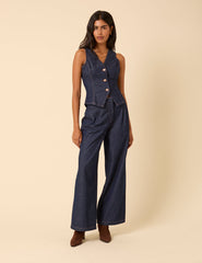 Dark Denim Waistcoat