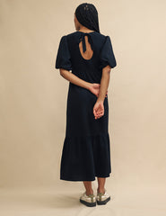 Black Smock Kelsie Midi Dress