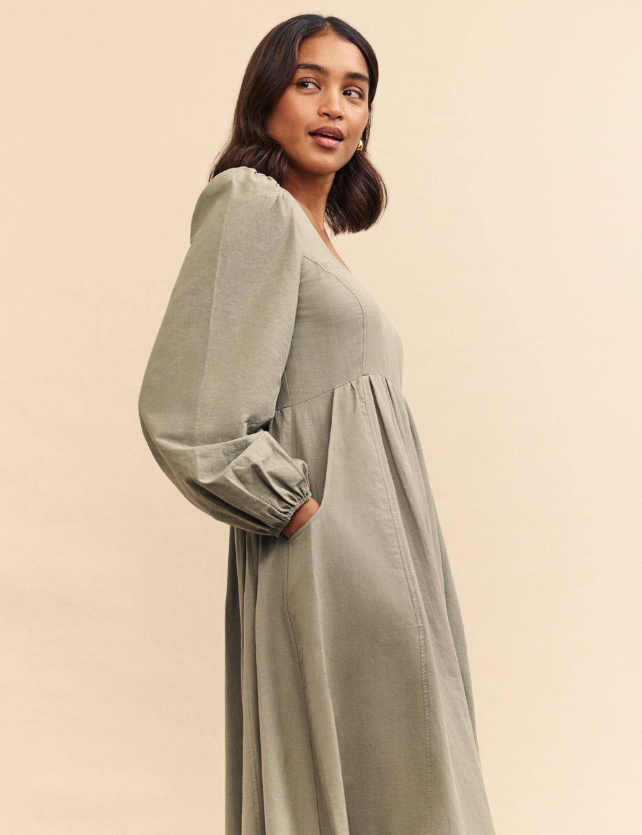 Sage Green Evangeline Midi Dress