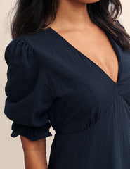 Black V-Neck Delilah Mini Dress