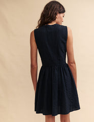 Black Sleeveless Starlight Mini Dress