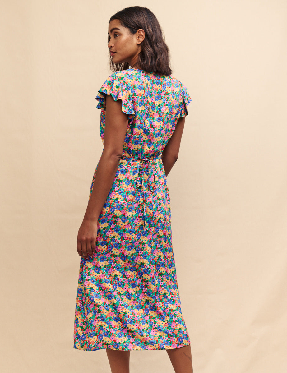 Floral Printed Lily Midi Tea Dress