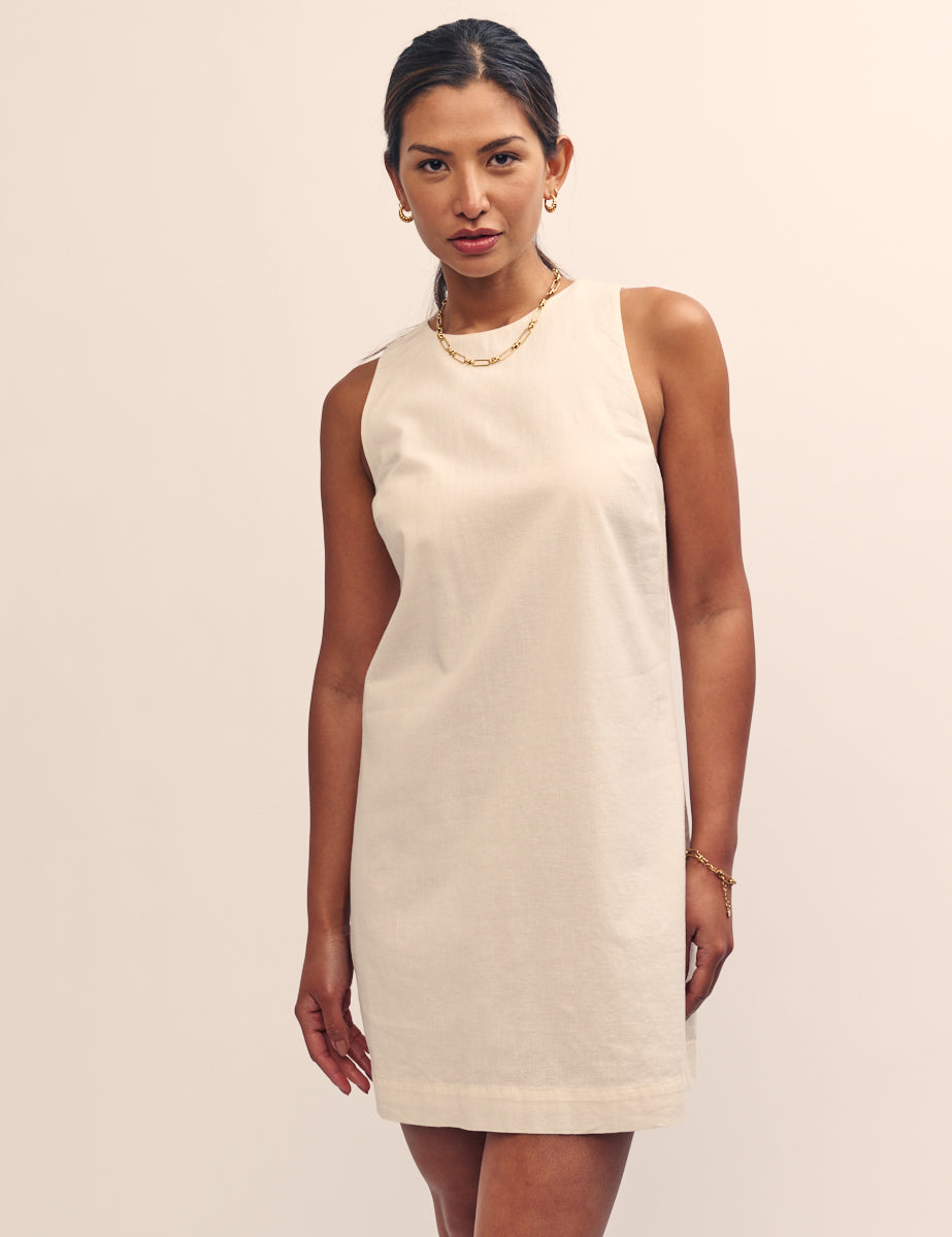 Cream Palermo Mini Shift Dress