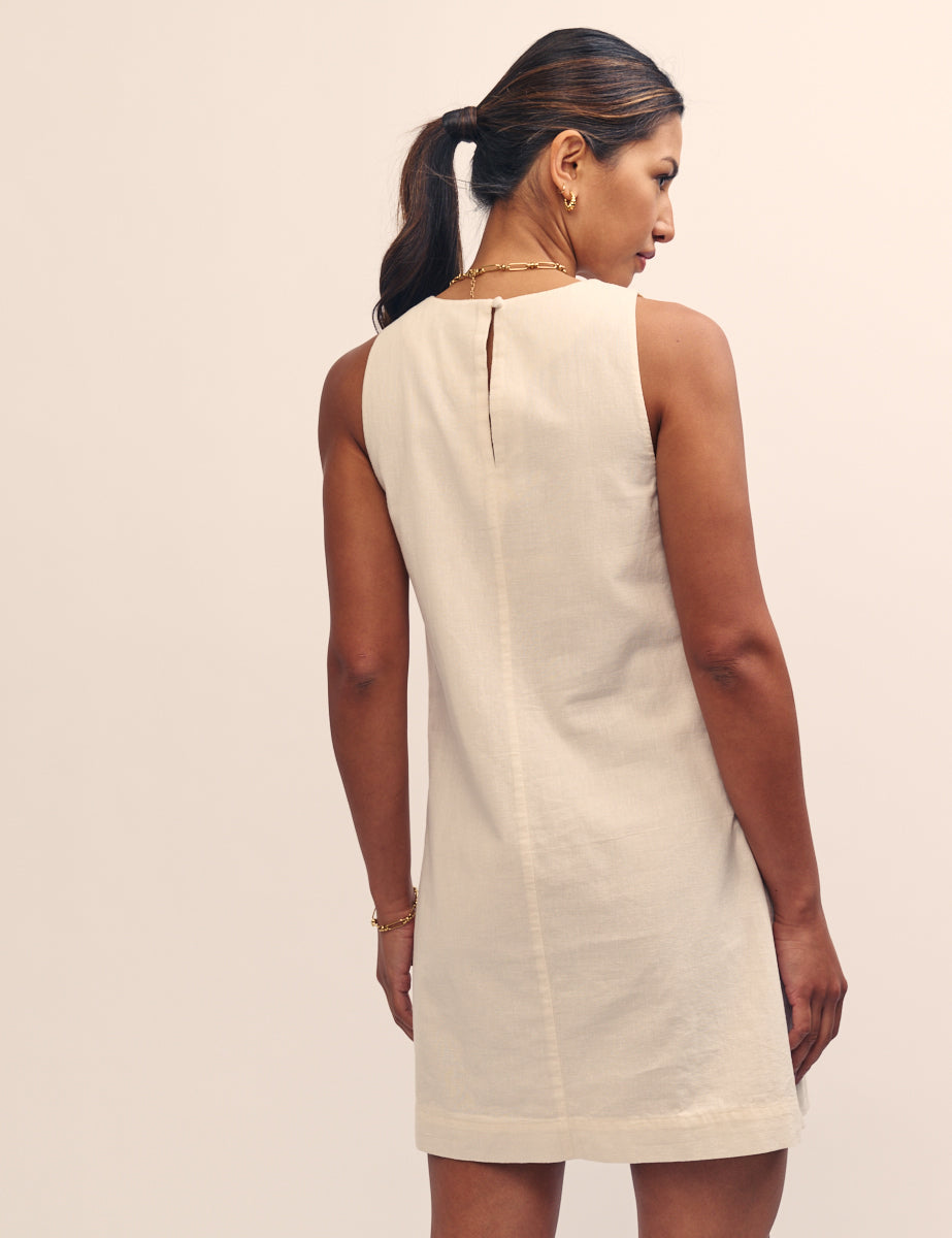 Cream Palermo Mini Shift Dress