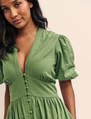 Green Starlight Midi Dress