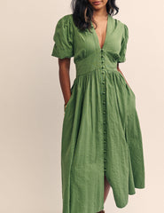 Green Starlight Midi Dress