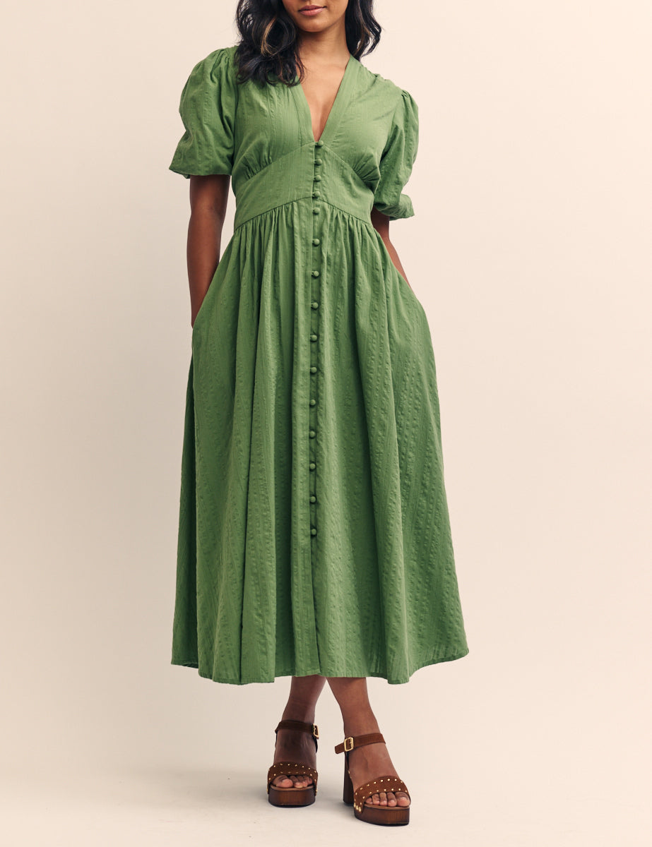 Green Starlight Midi Dress