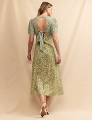 Multi Ditsy Floral Leo Midi Dress