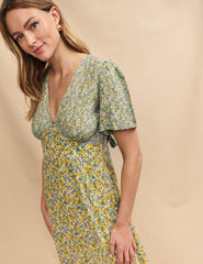 Multi Ditsy Floral Leo Midi Dress