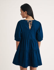 Dark Denim Rochelle Mini Smock Dress