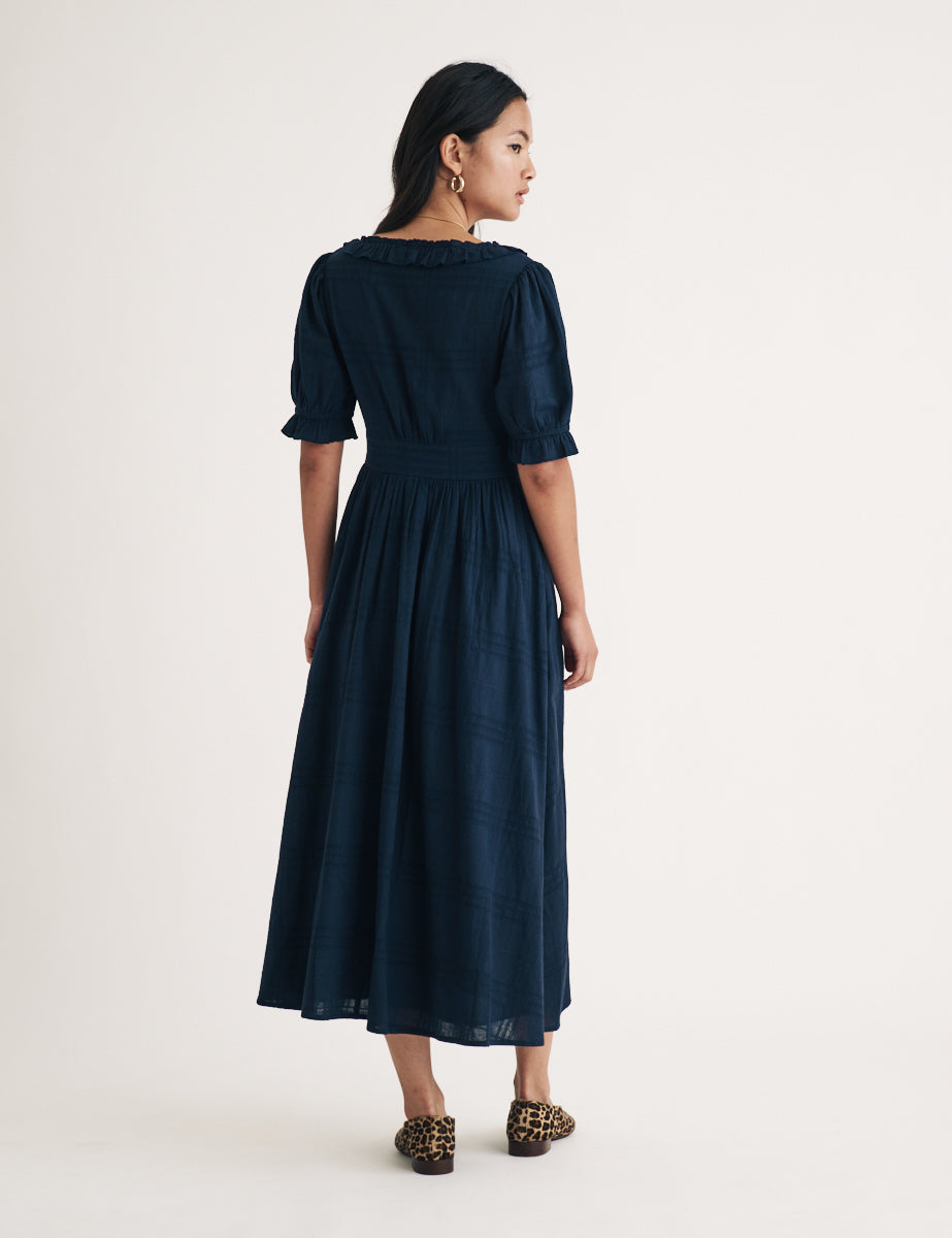 Navy Flossie Midi Dress
