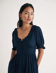 Navy Flossie Midi Dress