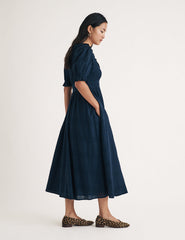 Navy Flossie Midi Dress
