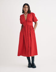 Red Starlight Midi Dress