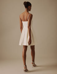 Ivory Strapless Mini Hervey Bridal Dress