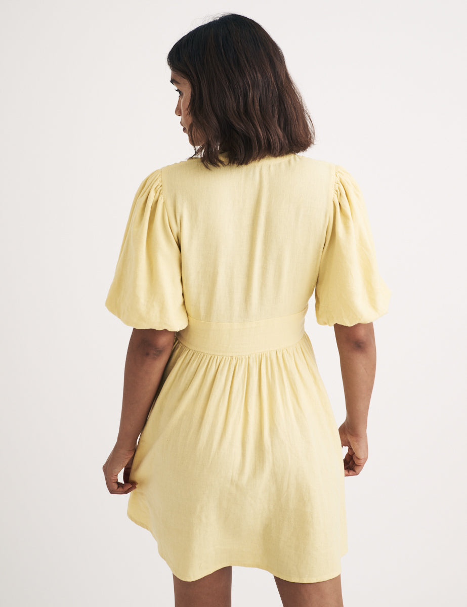 Butter Yellow Starlight Mini Dress