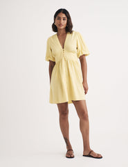 Butter Yellow Starlight Mini Dress