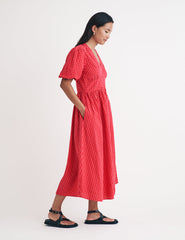 Pink And Red Gingham Starlight Midi Dress