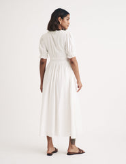 White Flossie Midi Dress