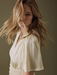 Butter Yellow V Neck Midaxi Erin Dress