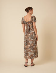 Leopard Print Mimi Midi Dress