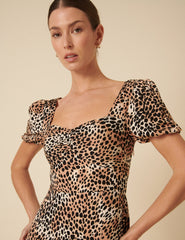 Leopard Print Mimi Midi Dress