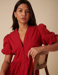 Red Starlight Midi Dress