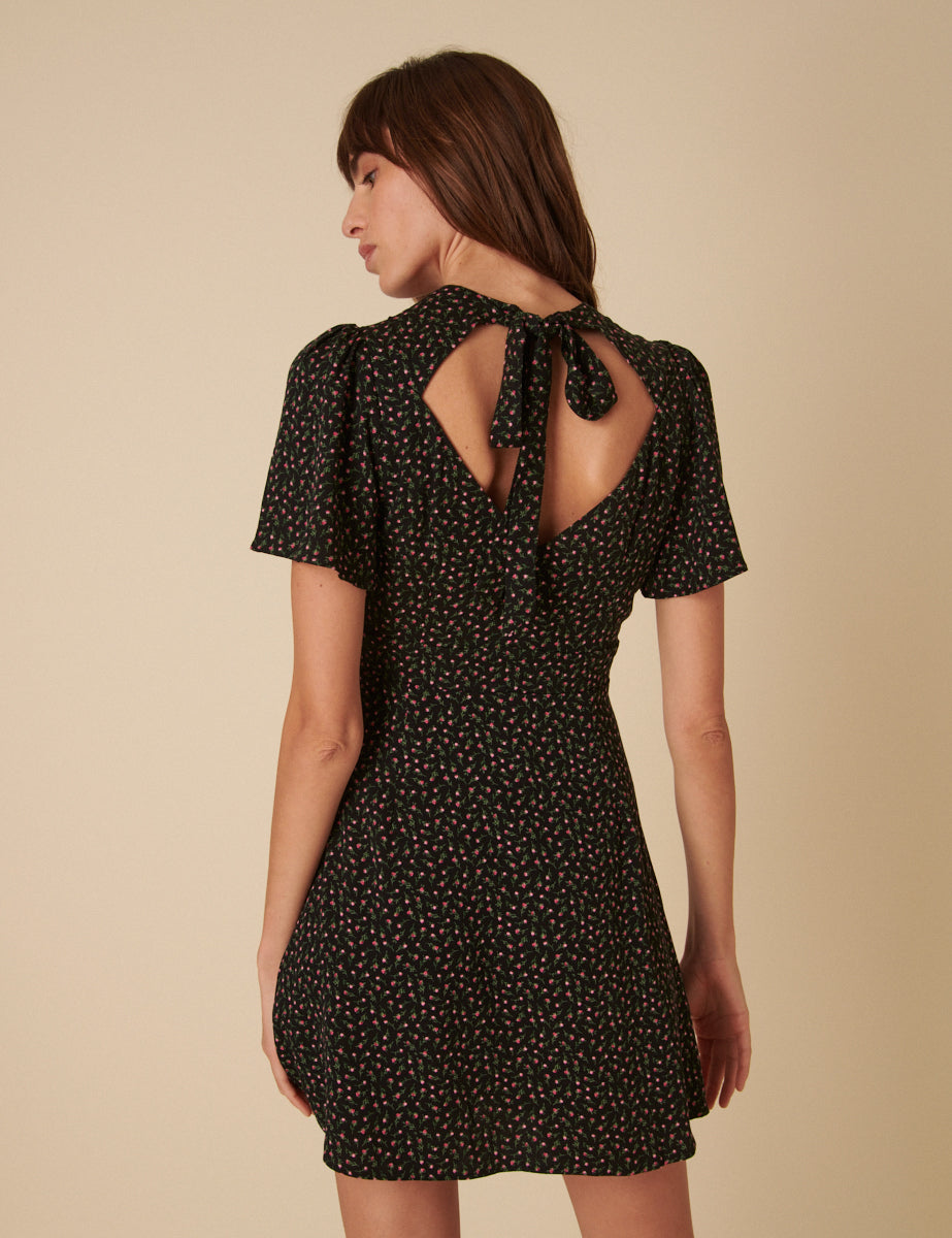 Black Floral Andie Mini Dress
