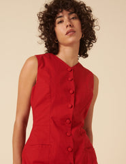 Red Tailored Yana Mini Dress