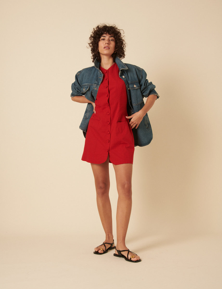 Red Tailored Yana Mini Dress