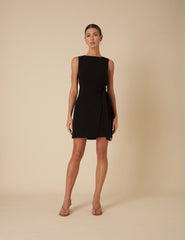 Black Tie Waist Lotte Mini Dress