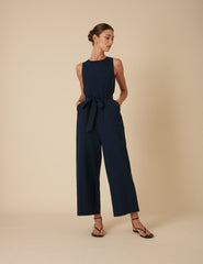 Navy Sleeveless Jumpsuit