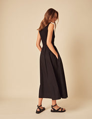 Black Vera Midi Dress
