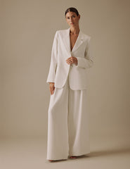 White Tailored Virgo Bridal Blazer